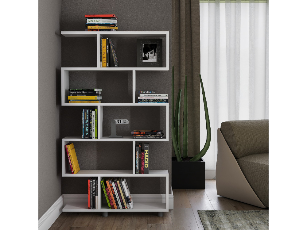 Libreria in legno "Elif" 90 x 20 x 156 cm - Bianco