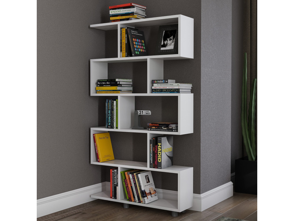 Libreria in legno "Elif" 90 x 20 x 156 cm - Bianco