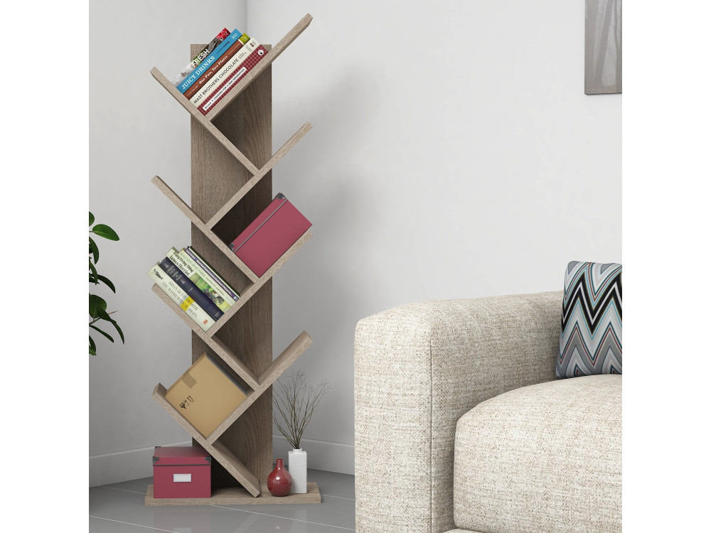 Libreria in legno "Hitit" - 46 x 22 x 128 cm - Marrone