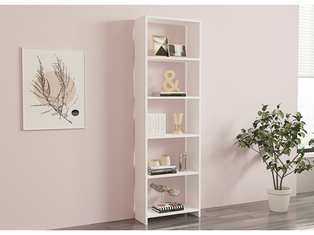 Libreria in legno "New" - 50 x 19 x 160 cm - Bianco