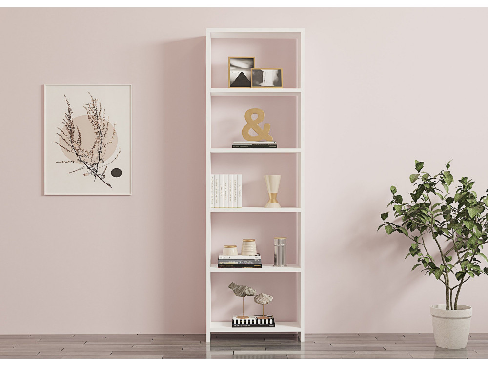 Libreria in legno "New" - 50 x 19 x 160 cm - Bianco