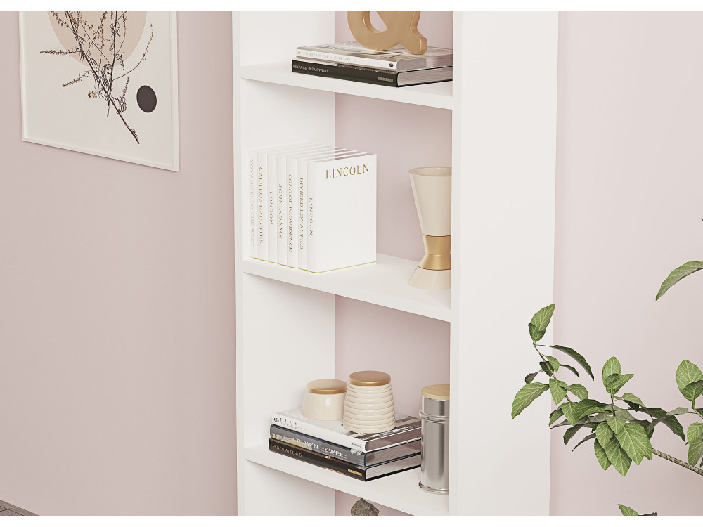 Libreria in legno "New" - 50 x 19 x 160 cm - Bianco