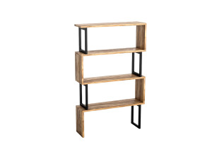 Libreria in legno "Ceylon" - 80 x 22 x 128 cm - Noce