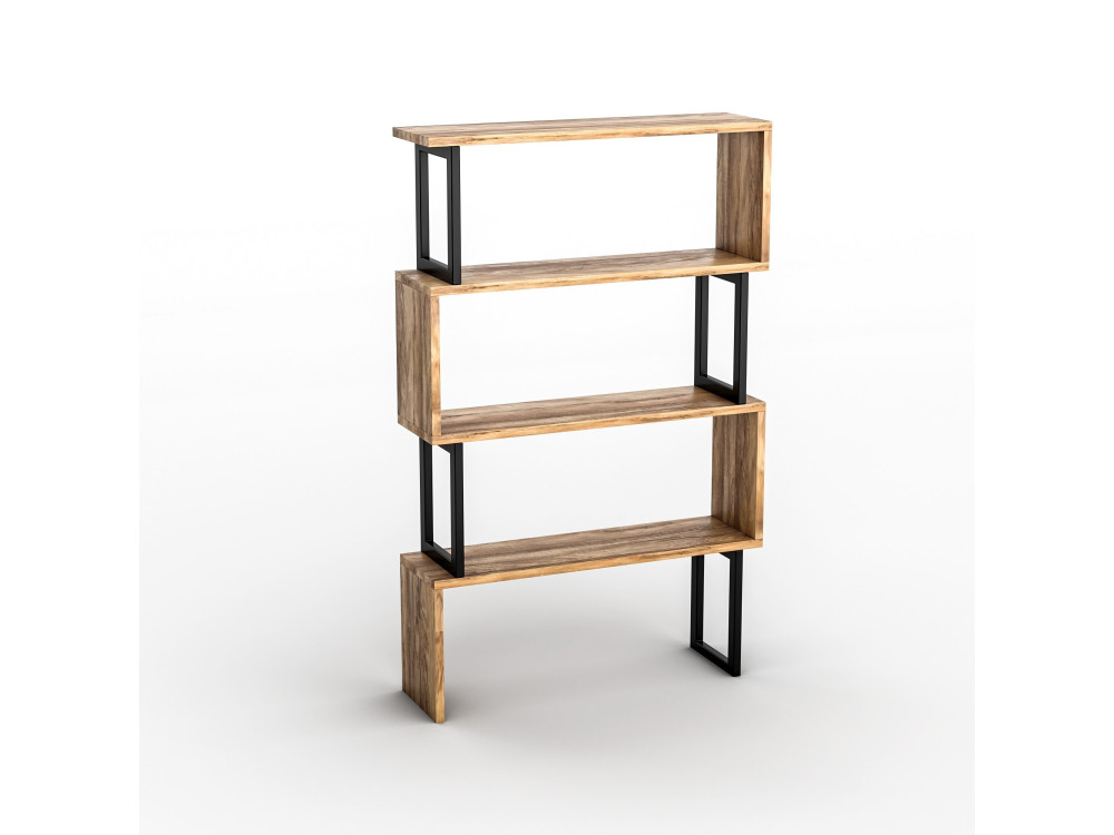 Libreria in legno "Ceylon" - 80 x 22 x 128 cm - Noce