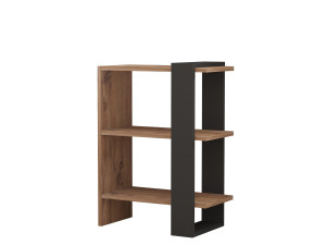 Libreria in legno "Ova" - 51 x 25 x 70 cm - Rovere antracite