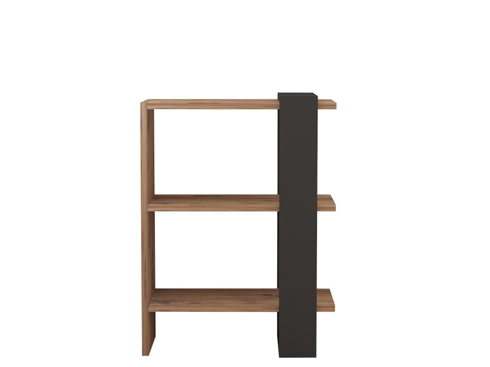 Libreria in legno "Ova" - 51 x 25 x 70 cm - Rovere antracite