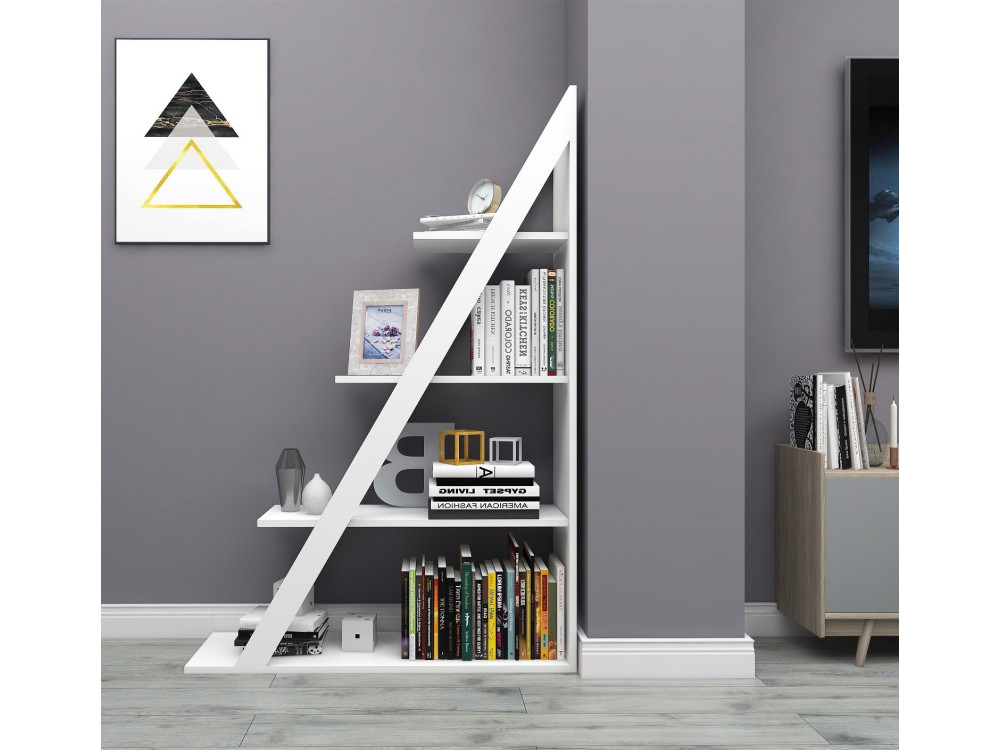 Libreria in legno "Arven" - 100 x 29 x 150 cm - Bianco