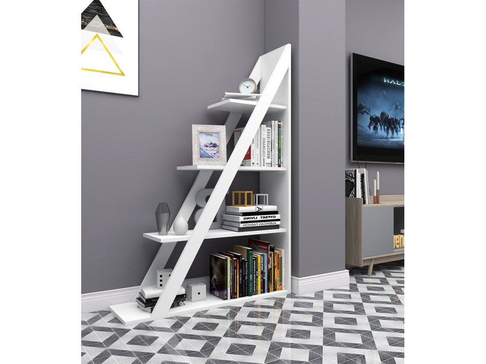 Libreria in legno "Arven" - 100 x 29 x 150 cm - Bianco