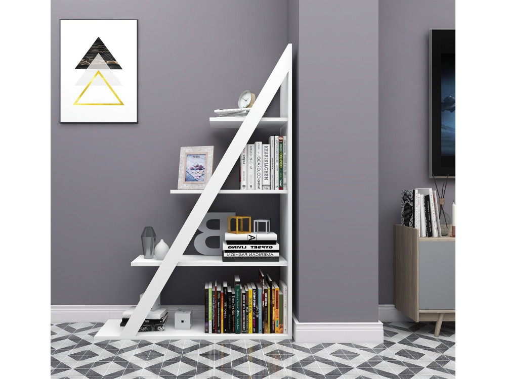 Libreria in legno "Arven" - 100 x 29 x 150 cm - Bianco