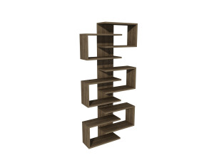 Libreria in legno "Lotus" - 75 x 21 x 161 cm - Noce