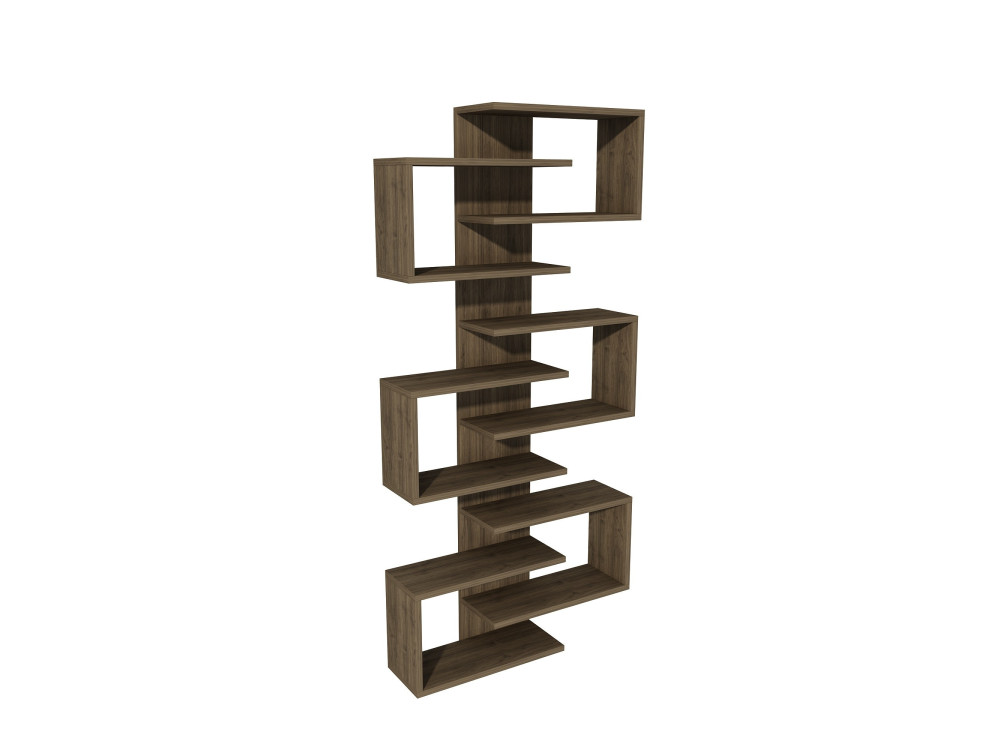 Libreria in legno "Lotus" - 75 x 21 x 161 cm - Noce