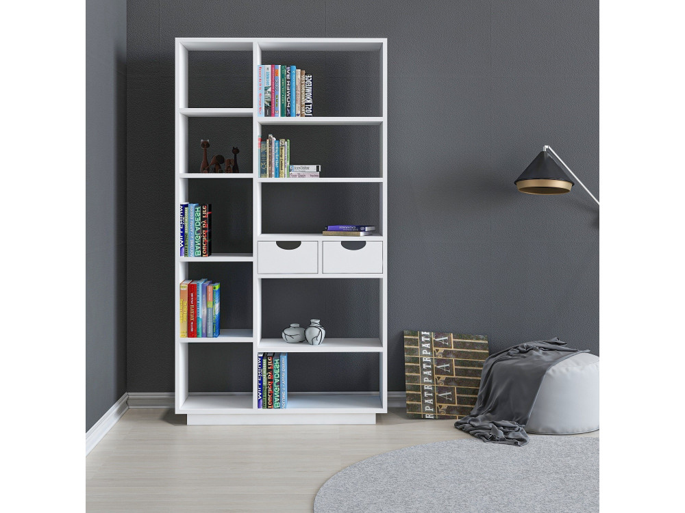 Libreria in legno "Luma" - 80 x 25 x 188 cm - Bianco