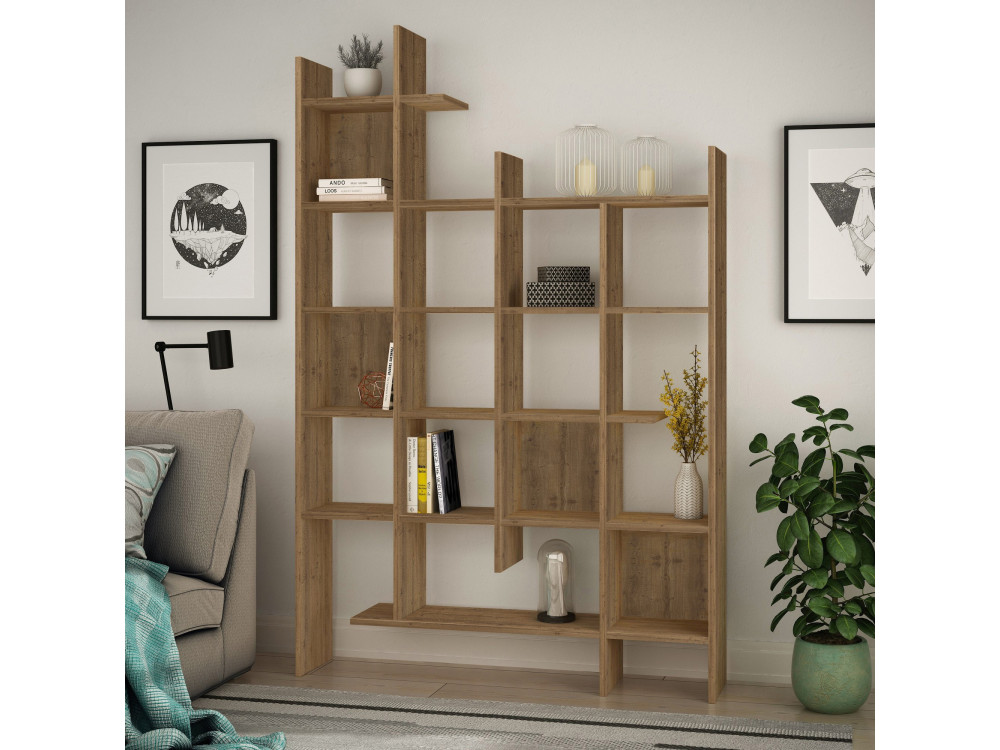 Libreria in legno "Manco" - 122 x 25 x 188 cm - Hitit