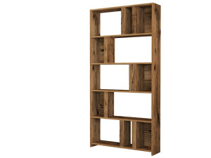 Libreria in legno "Lima" - 90 x 20 x 180 cm - Noce