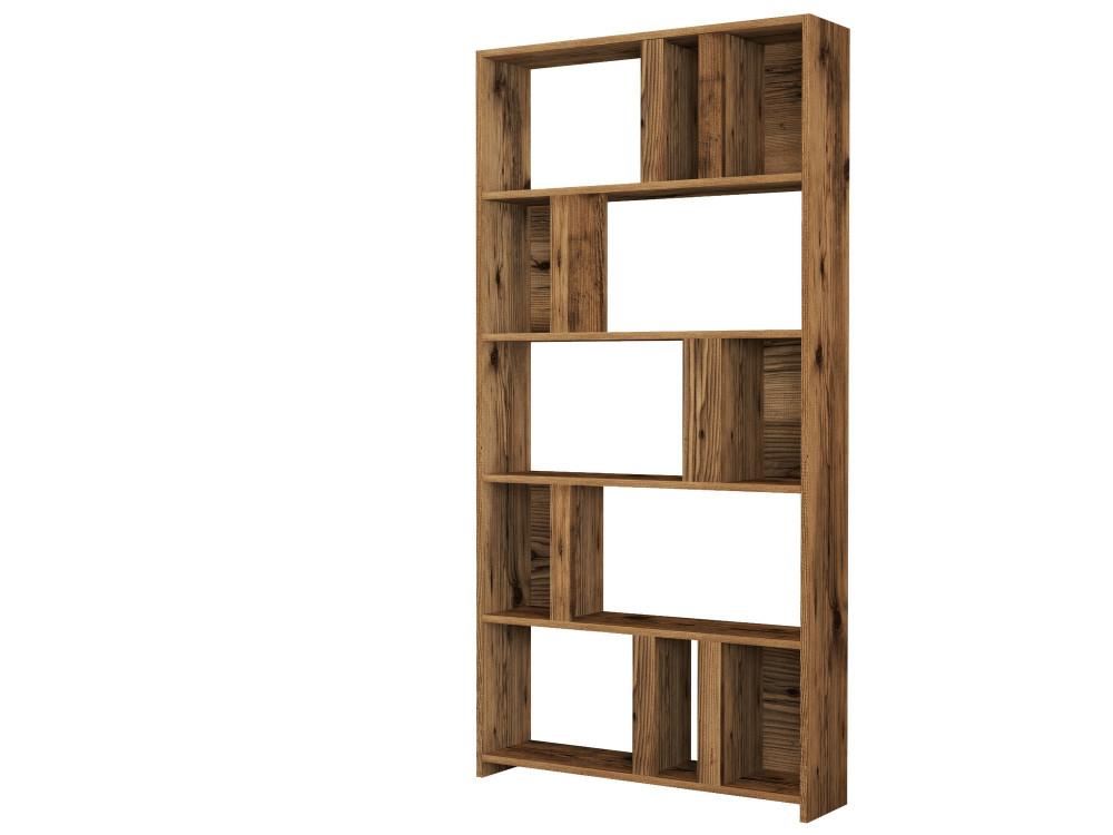 Libreria in legno "Lima" - 90 x 20 x 180 cm - Noce