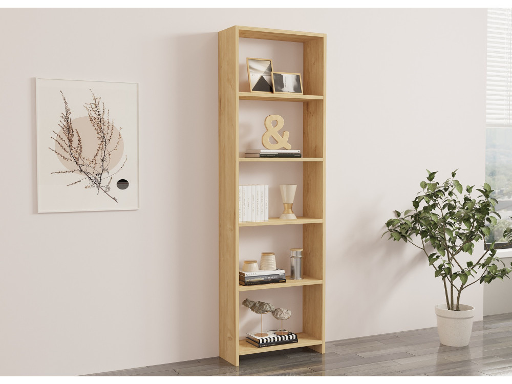Libreria in legno "New" - 50 x 19 x 160 cm - Rovere