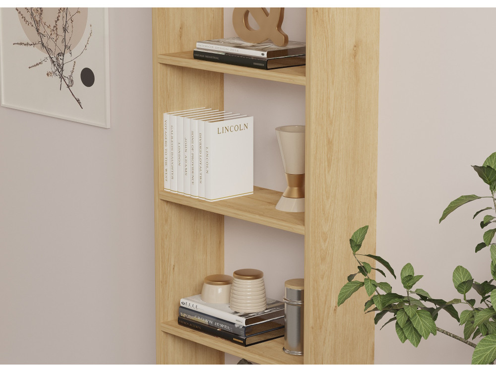 Libreria in legno "New" - 50 x 19 x 160 cm - Rovere