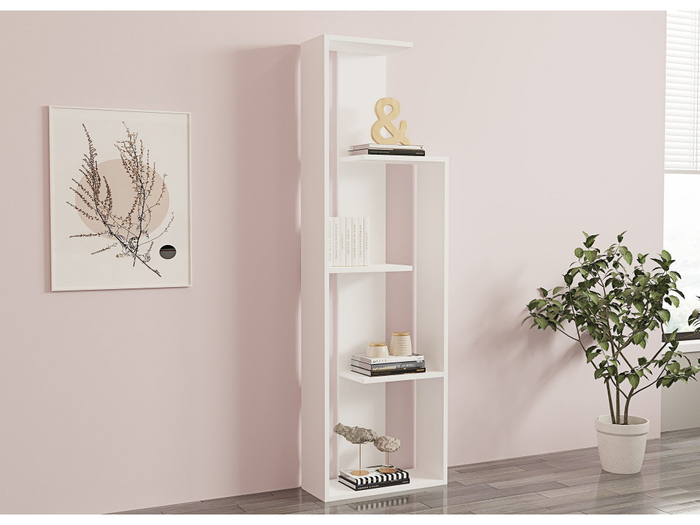 Libreria in legno "Wand" - 50 x 19 x 160 cm - Bianco