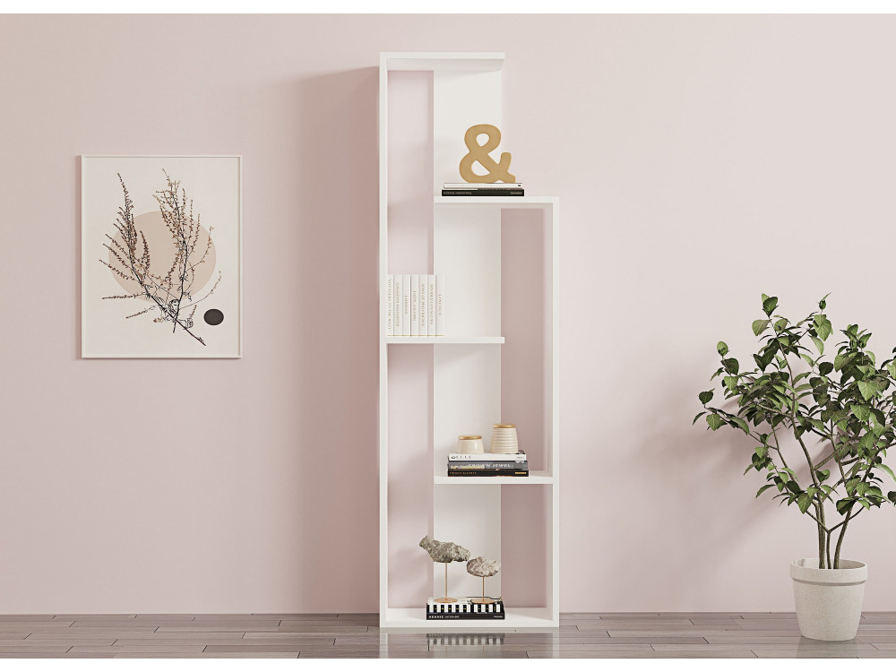 Libreria in legno "Wand" - 50 x 19 x 160 cm - Bianco
