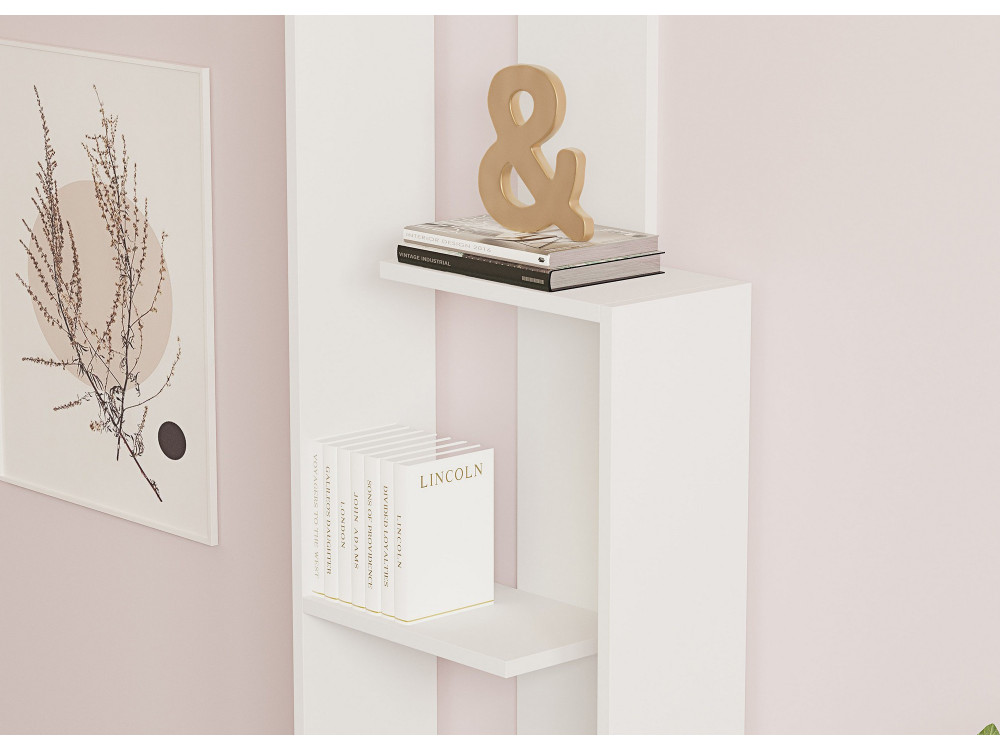 Libreria in legno "Wand" - 50 x 19 x 160 cm - Bianco