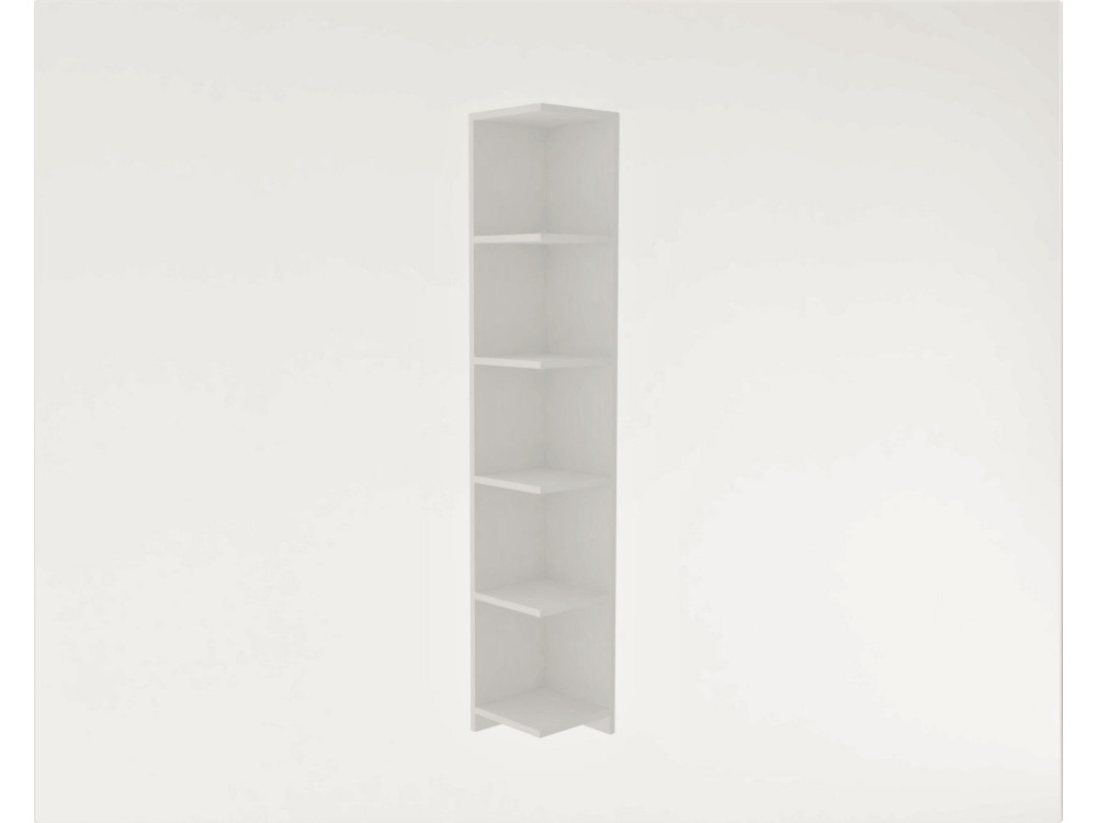Libreria in legno "Ravella" - 25 x 25 x 160 cm - Bianco