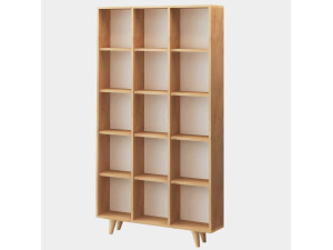 Libreria in legno "Zipa" 100 x 25 x 184 cm - Rovere