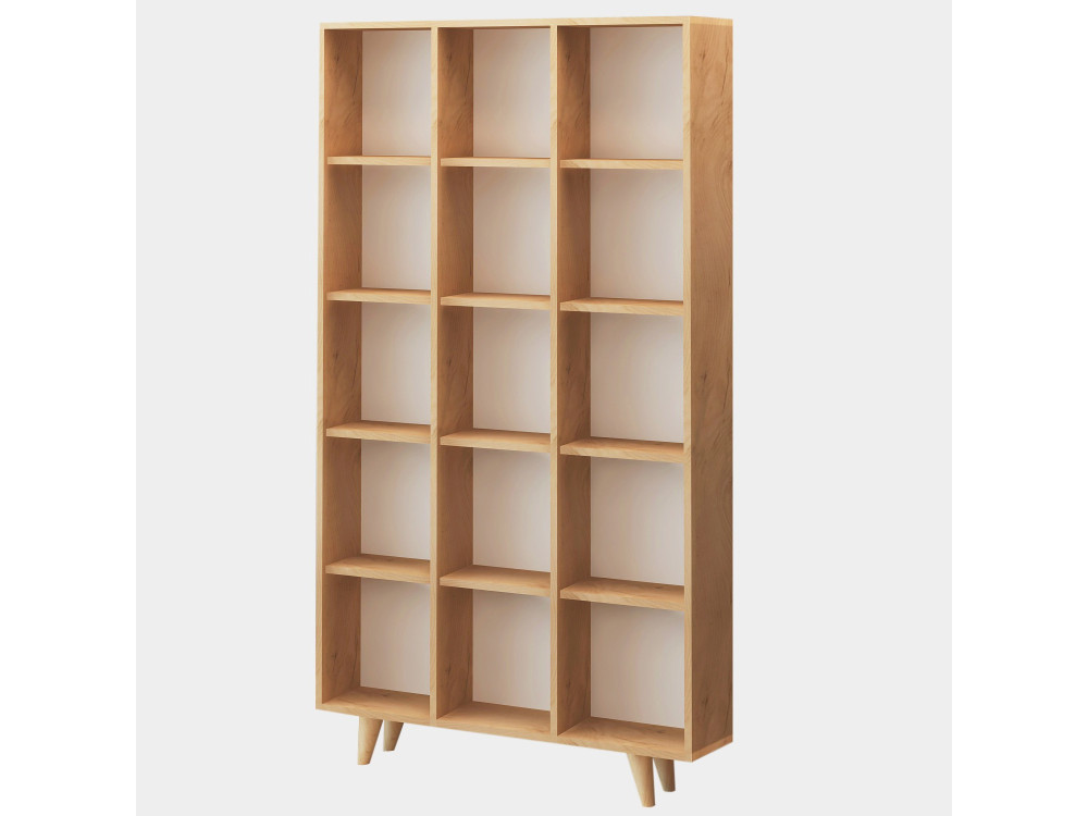 Libreria in legno "Zipa" 100 x 25 x 184 cm - Rovere