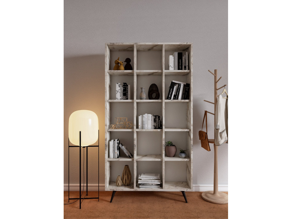 Libreria in legno "Zipa" 100 x 25 x 184 cm - Rovere