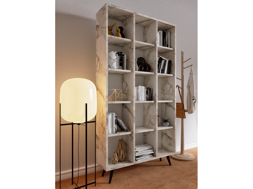Libreria in legno "Zipa" 100 x 25 x 184 cm - Rovere