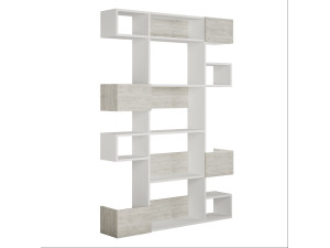 Libreria in legno "Niho" 120 x 27 x 171 cm - Bianco