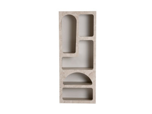 Libreria in legno "Venüs" 60 x 32 x 150 cm - marmo travertino