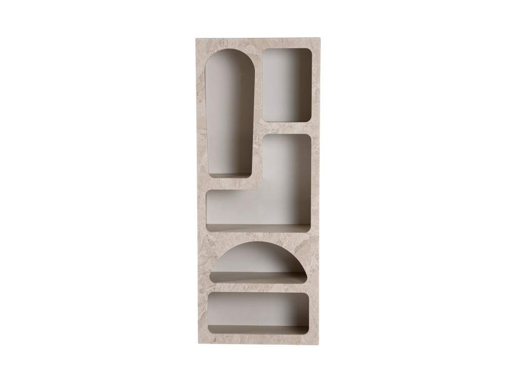 Libreria in legno "Venüs" 60 x 32 x 150 cm - marmo travertino