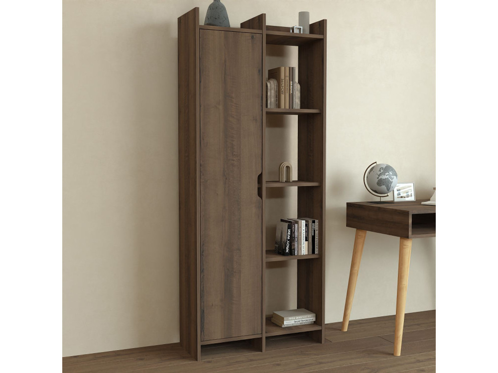 Libreria in legno "Offerta" 70 x 30 x 180 cm - Noce antico