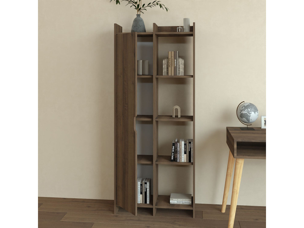 Libreria in legno "Offerta" 70 x 30 x 180 cm - Noce antico
