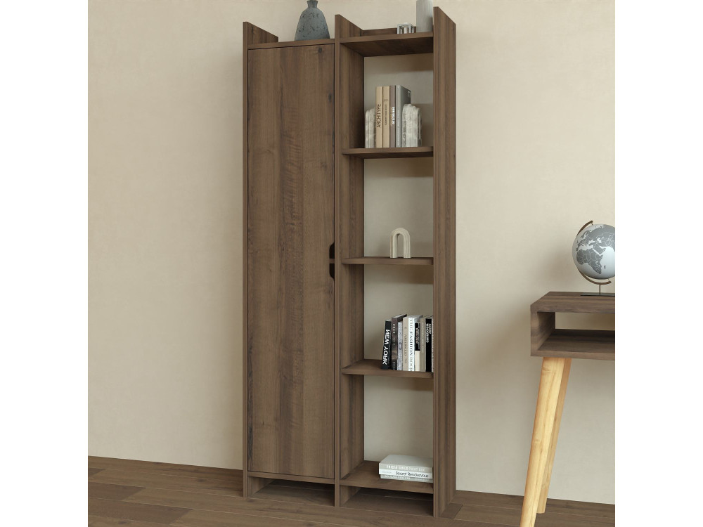 Libreria in legno "Offerta" 70 x 30 x 180 cm - Noce antico