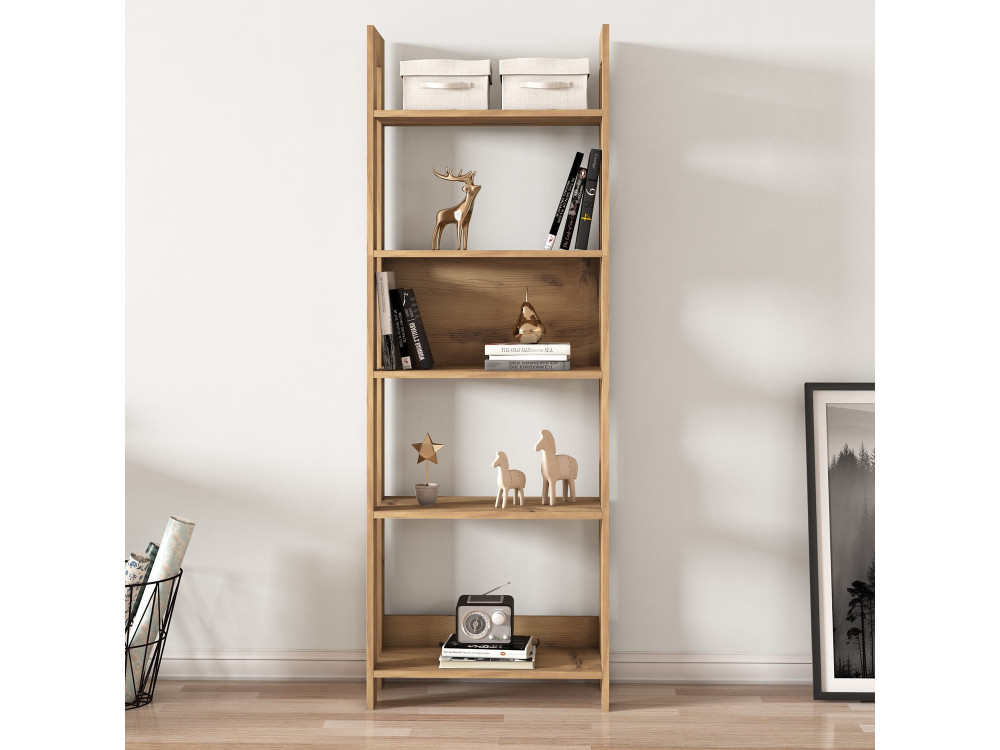 Libreria in legno "Country" - 64 x 30 x 180 cm - Marrone