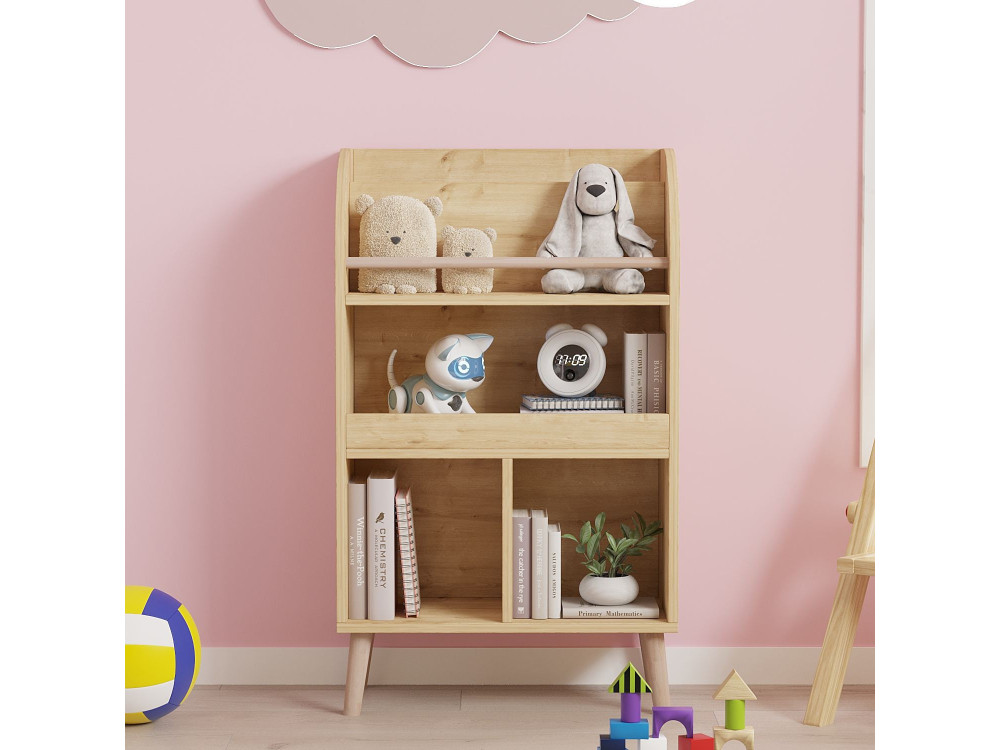 Libreria in legno "Minola" - 60 x 30 x 102 cm - Beige