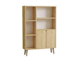 Libreria in legno "Lumo" - 80 x 24 x 120 cm - Beige