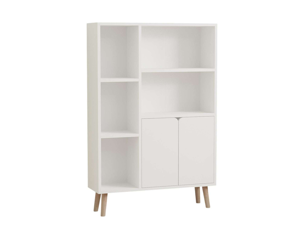 Libreria in legno "Lumo" - 80 x 24 x 120 cm - Bianco
