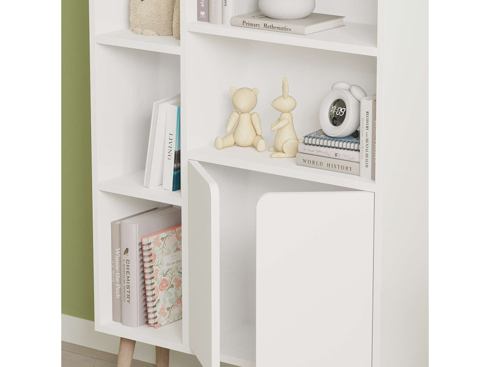 Libreria in legno "Lumo" - 80 x 24 x 120 cm - Bianco