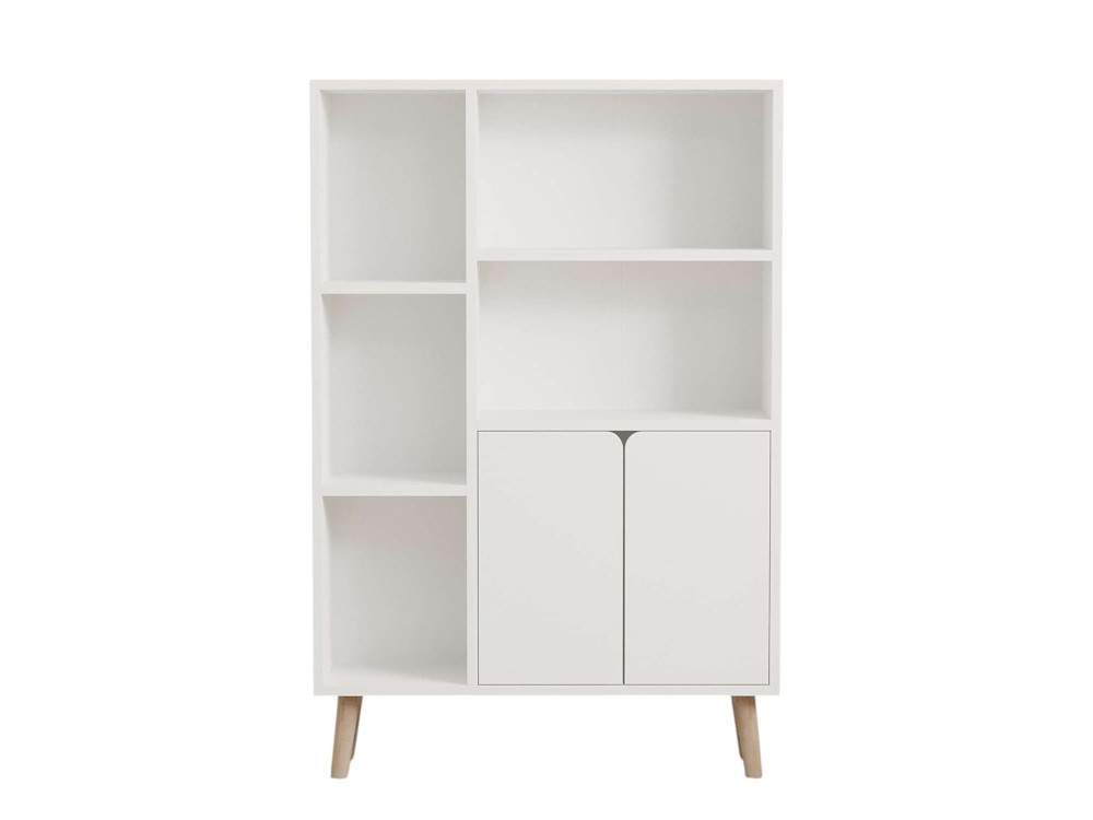 Libreria in legno "Lumo" - 80 x 24 x 120 cm - Bianco