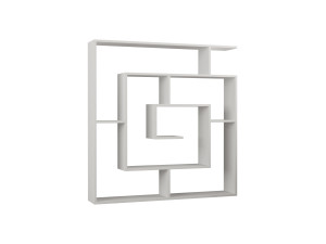 Libreria in legno "Labirent" - 125 x 22 x 129 cm - Bianco