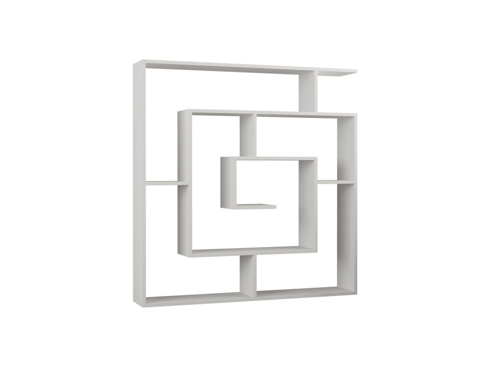 Libreria in legno "Labirent" - 125 x 22 x 129 cm - Bianco