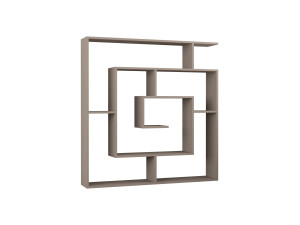 Libreria in legno "Labirent" - 125 x 22 x 129 cm - Marrone moka chiaro