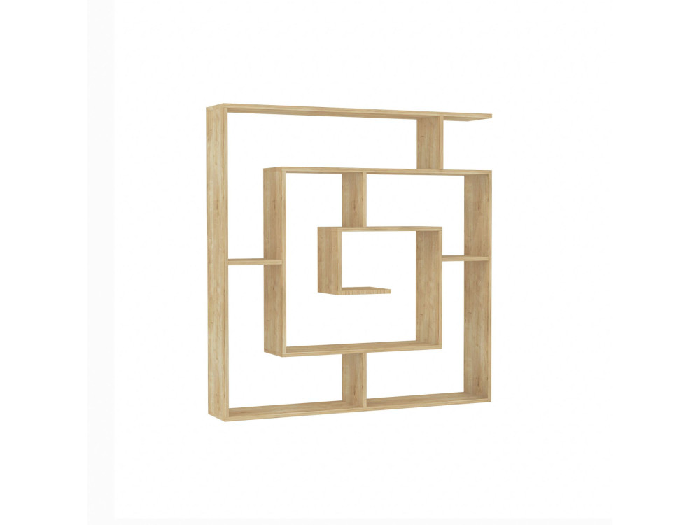 Libreria in legno "Labirent" - 125 x 22 x 129 cm - Beige
