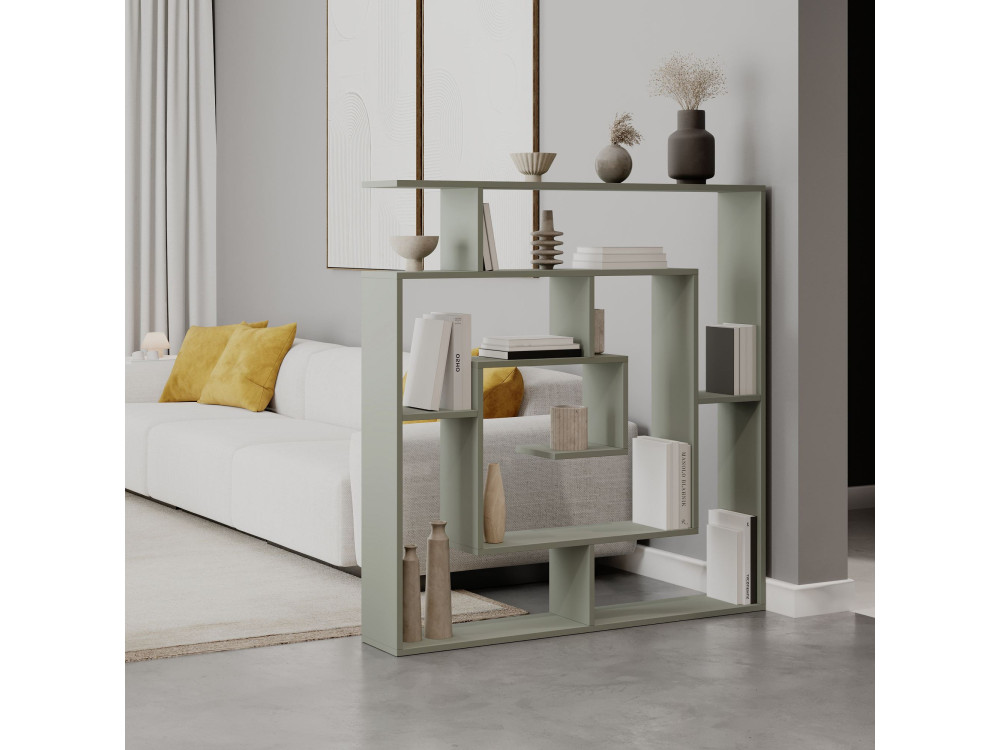 Libreria in legno "Labirent" - 125 x 22 x 129 cm - Verde