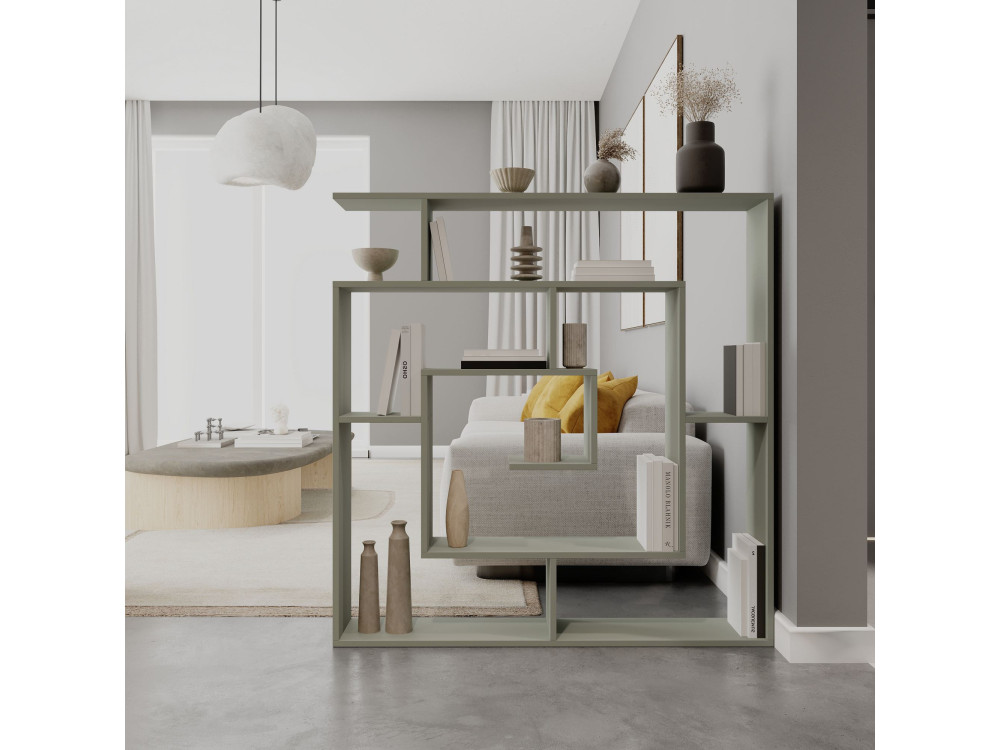 Libreria in legno "Labirent" - 125 x 22 x 129 cm - Verde