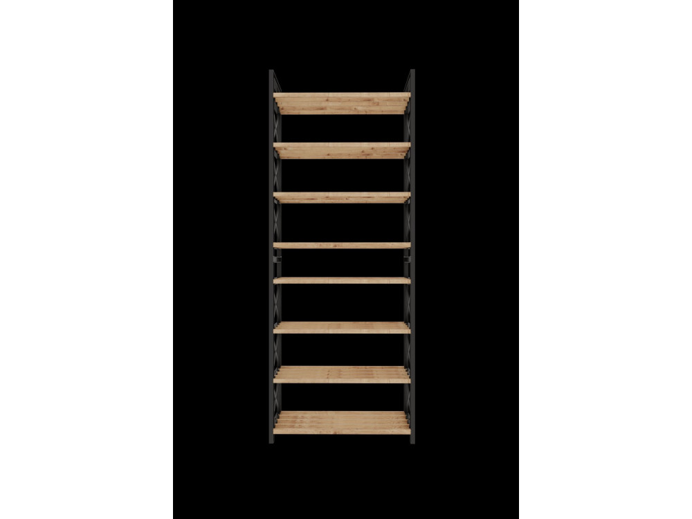Libreria in legno "Plastic" - 46 x 18 x 128 cm - Nero