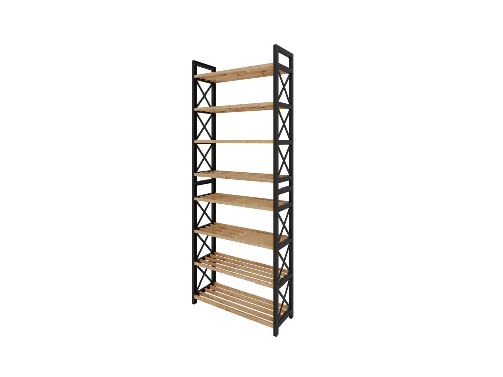 Libreria in legno "Plastic" - 46 x 18 x 128 cm - Nero