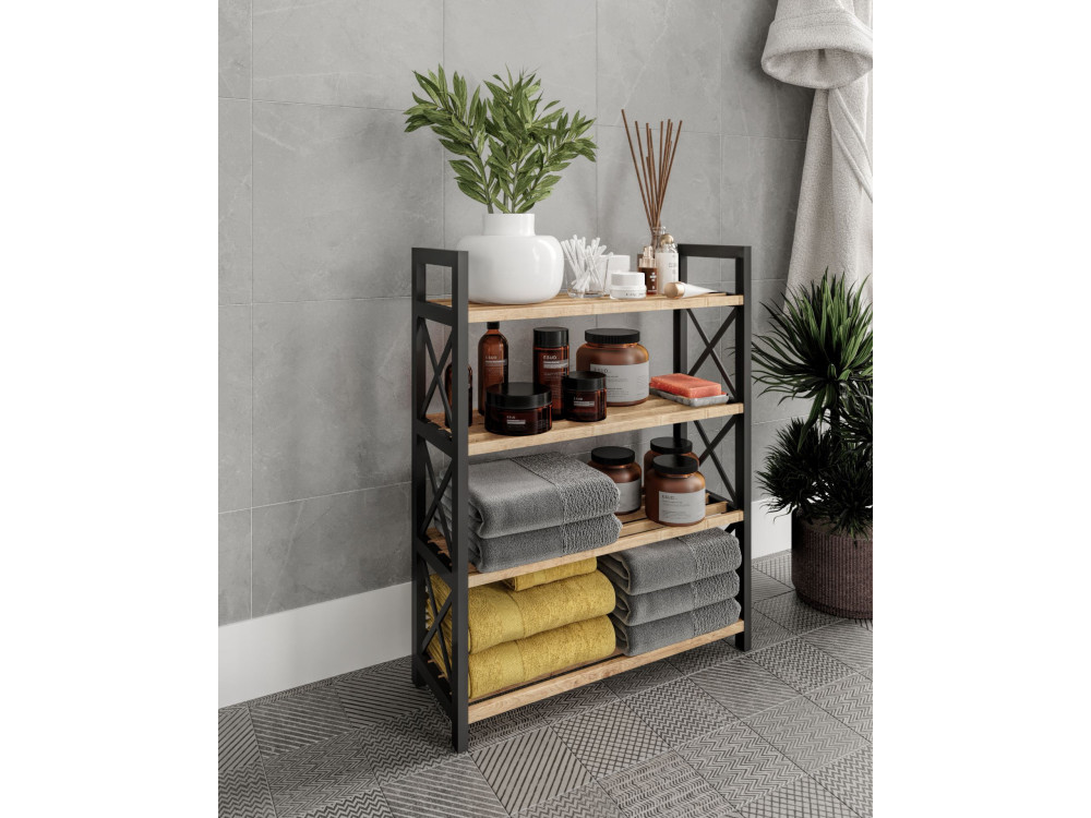Libreria in legno "Plastic" - 46 x 18 x 64 cm - Nero